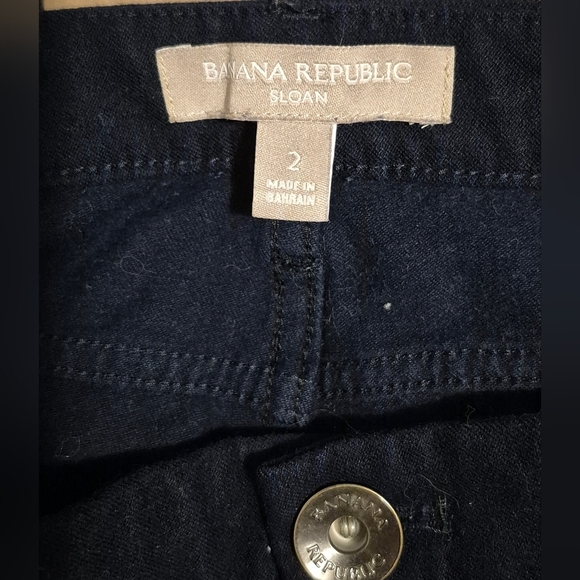 Banana Republic Blue Textured Slim Fit Trousers - Picture 3 of 3